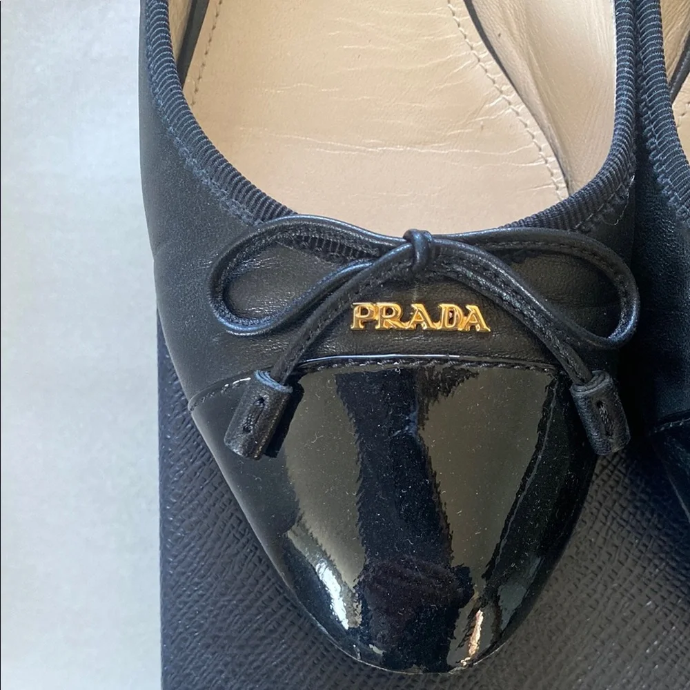 Prada Black Women's Ballet Flats - Picture 2 of 6